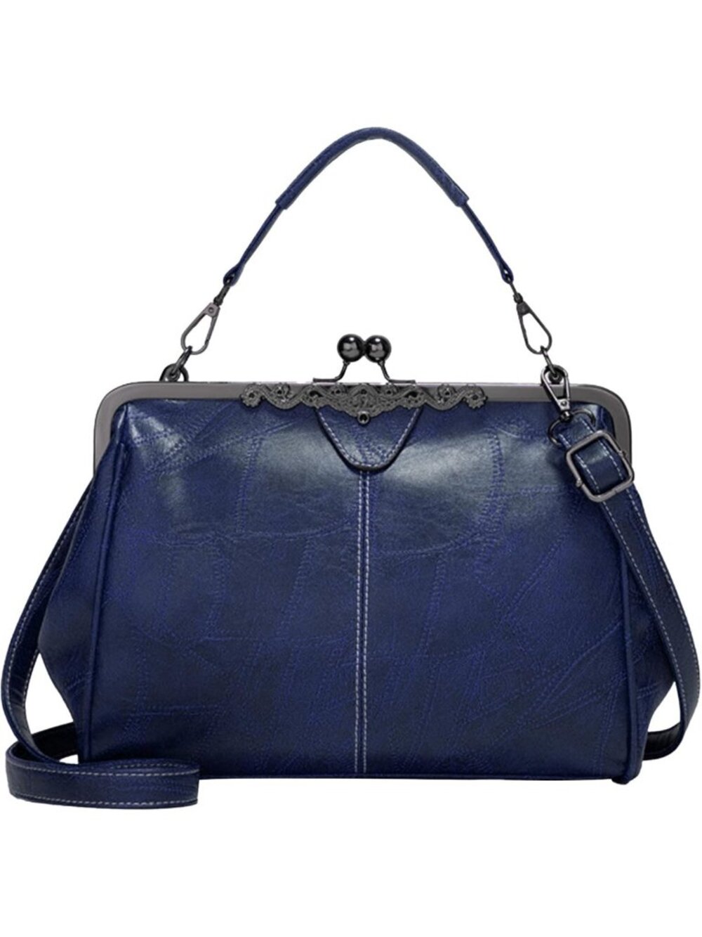 Vintage Kiss Lock Crossbody Purse for Women | Chic Satchel Bag, Stylish